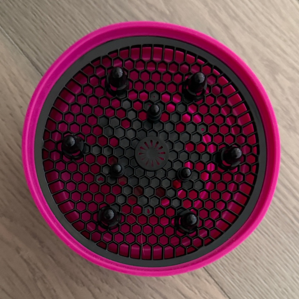 Pink and Black Hair Diffuser Attachment